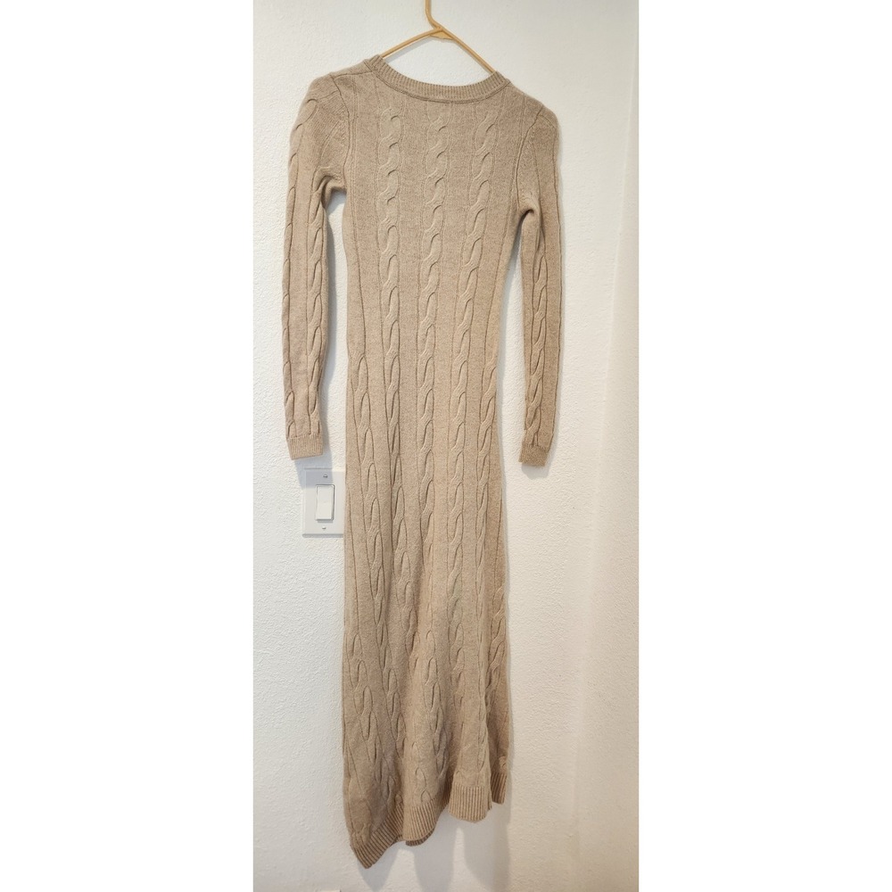 Sandro Cream Long Sleeve Dress - Picture 3 of 9